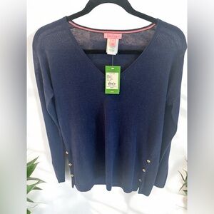 New Lilly Pulitzer Small Liesel V neck pullover long sleeved sweater with tags!!